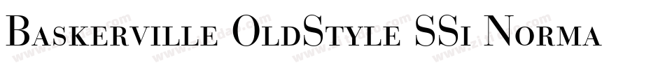 Baskerville OldStyle SSi Normal字体转换